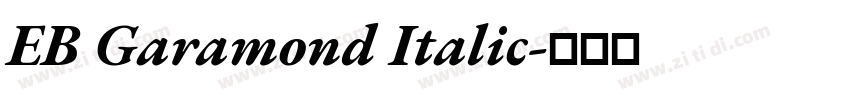 EB Garamond Italic字体转换